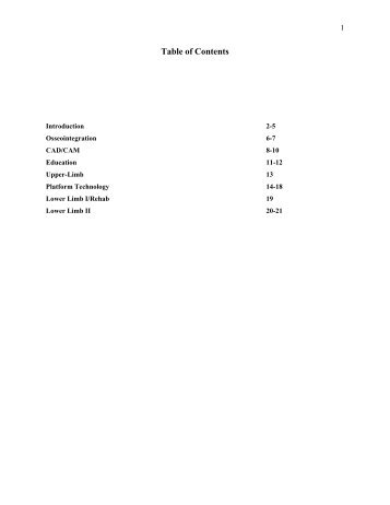 Table of Contents - Rehabilitation Research & Development Service