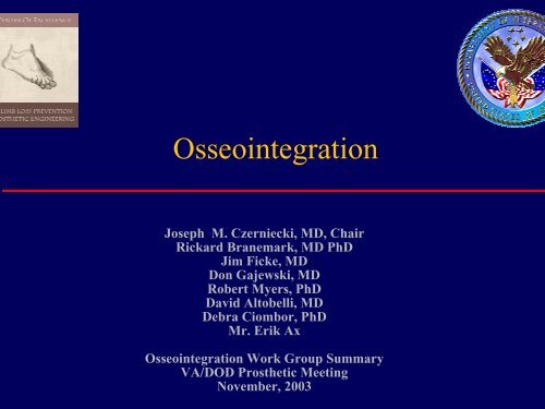 Osseointegration - Rehabilitation Research & Development Service