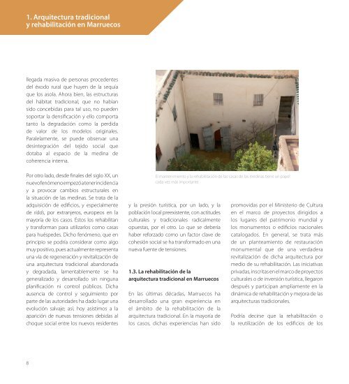 Arquitectura tradicional y rehabilitación en Marruecos - RehabiMed