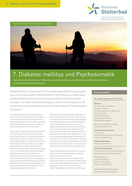 7. Diabetes mellitus und Psychosomatik - Rehaklinik Glotterbad