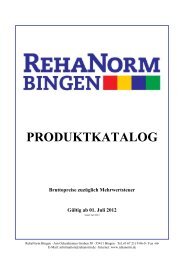 PRODUKTKATALOG - RehaNorm Bingen GmbH