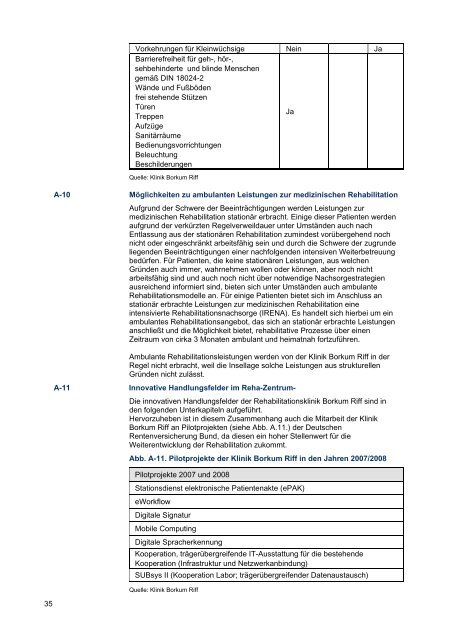 Qualitätsbericht 2008/2009 - Rehazentrum Klinik Borkum Riff