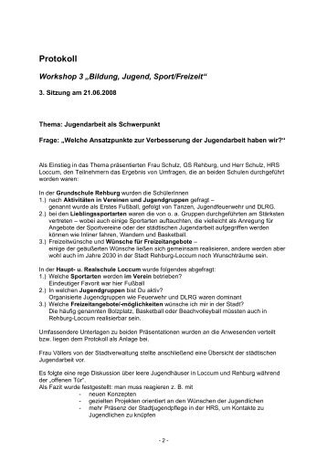 Protokoll - Rehburg-Loccum 2030