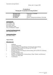 Protokoll zur Sitzung der Gemeindevertretung Dechow - Amt Rehna