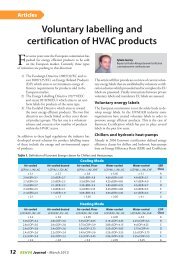 Voluntary labelling and certification of HVAC products (PDF) - rehva