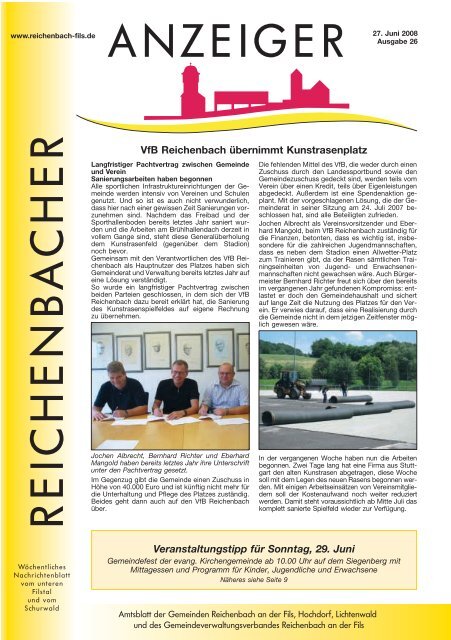 Kalenderwoche 26 - Gemeinde Reichenbach an der Fils