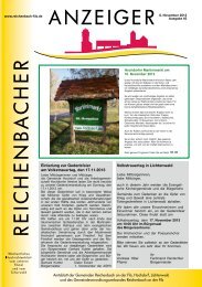 Kalenderwoche 45 - Gemeinde Reichenbach an der Fils
