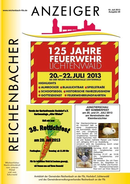 Kalenderwoche 29 - Gemeinde Reichenbach an der Fils