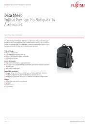 Data Sheet Fujitsu Prestige Pro Backpack 14 Accessories - Icecat