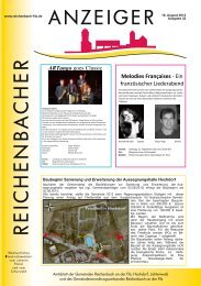 Kalenderwoche 33 - Gemeinde Reichenbach