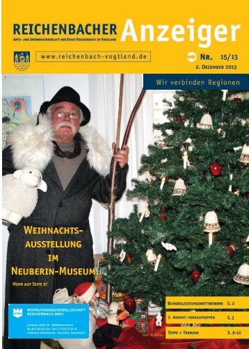 Weihnachts- ausstellung im Neuberin-Museum - Reichenbach