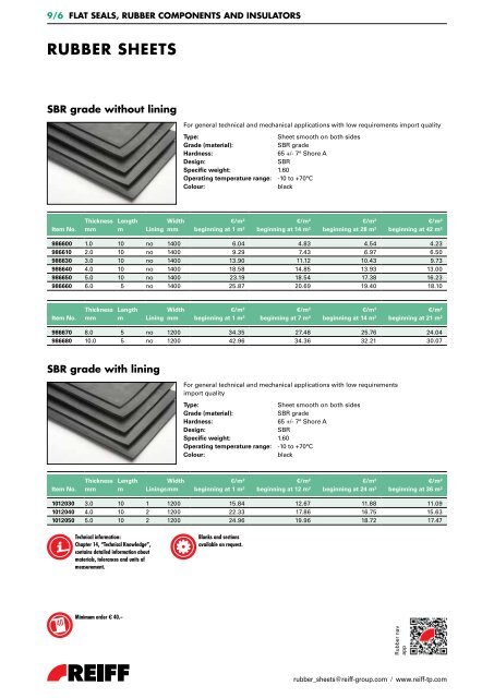 Chapter 9: Flat Seals, Rubber Components and Insulators - REIFF