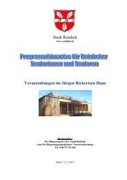 Seniorenprogramm der Stadt Reinbek