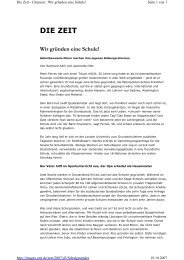 DIE ZEIT Wir gründen eine Schule - Reinhard Kahl