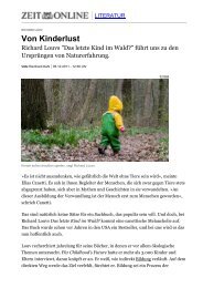 Richard Louv: Von Kinderlust | Kultur | ZEIT ONLINE - Reinhard Kahl