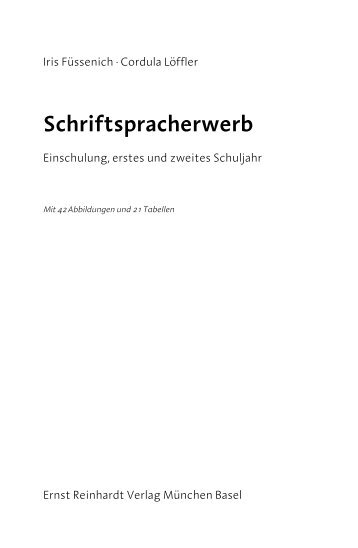 Schriftspracherwerb - Ernst Reinhardt Verlag