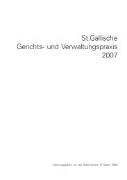 St.gallische Gerichts- und Verwaltungspraxis 2007