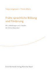 Frühe sprachliche Bildung und Förderung - Ernst Reinhardt Verlag