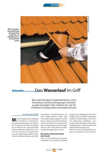 Den Wasserlauf im Griff - Braas