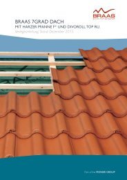Braas 7GRAD Dach mit Harzer Pfanne F+ und Divoroll Top RU