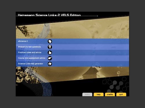 Screen shots from Heinemann Science Links 2 VELS Edition TRAD