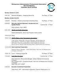 Agenda - Reinsurance Administration Professional Association