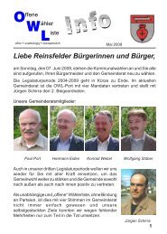 Liebe Reinsfelder BÃ¼rgerinnen und BÃ¼rger,