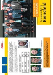 kÃ¶nnen Sie das Wahlprogramm 2009 des CDU ... - Reinsfeld