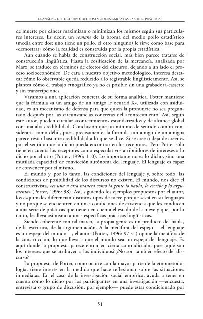 El anÃ¡lisis del discurso: del postmodernismo a las razones ... - Dialnet