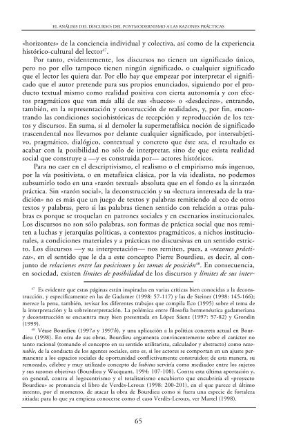 El anÃ¡lisis del discurso: del postmodernismo a las razones ... - Dialnet