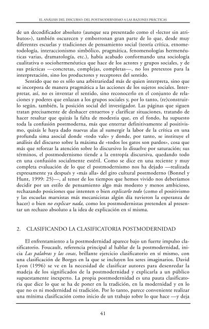 El anÃ¡lisis del discurso: del postmodernismo a las razones ... - Dialnet