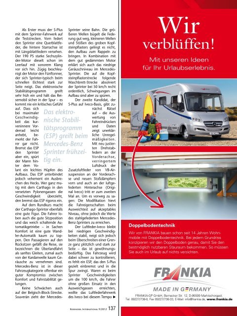 FÃ¼nf-Tonnen-Fahrwerke im Vergleich - Reisemobil Interaktiv