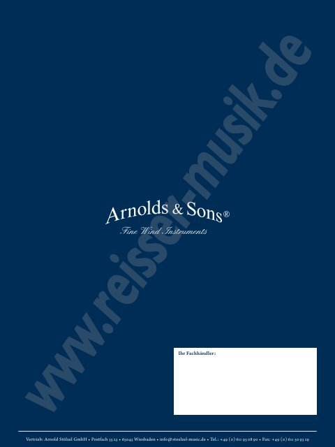 Arnolds&Sons Gesamtkatalog - Reisser Musik