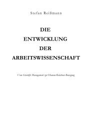 Die Entwicklung der Arbeitswissenschaft