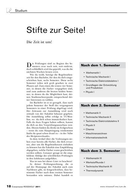 PDF-Version - Reisswolf - Technische UniversitÃ¤t MÃ¼nchen