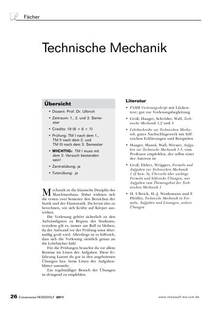 PDF-Version - Reisswolf - Technische UniversitÃ¤t MÃ¼nchen