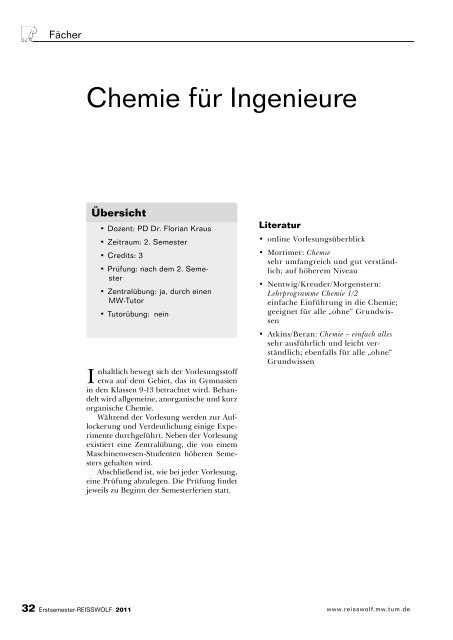 PDF-Version - Reisswolf - Technische UniversitÃ¤t MÃ¼nchen