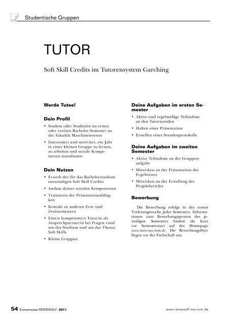 PDF-Version - Reisswolf - Technische UniversitÃ¤t MÃ¼nchen