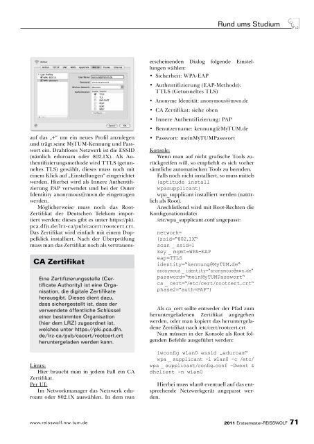PDF-Version - Reisswolf - Technische UniversitÃ¤t MÃ¼nchen