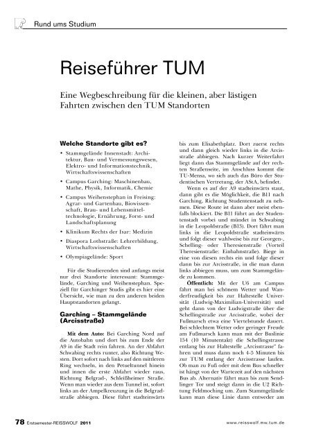 PDF-Version - Reisswolf - Technische UniversitÃ¤t MÃ¼nchen