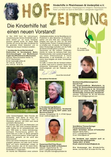 Hofzeitung 2008 als PDF zum Herunterladen - Reiterhof Kinderhilfe ...