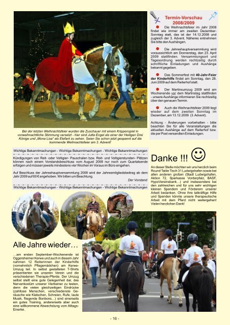 Hofzeitung 2008 als PDF zum Herunterladen - Reiterhof Kinderhilfe ...