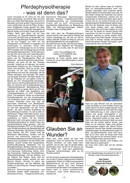 Hofzeitung 2008 als PDF zum Herunterladen - Reiterhof Kinderhilfe ...