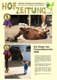 Hofzeitung 2006 als PDF zum Herunterladen - Reiterhof Kinderhilfe ...