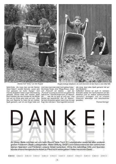 Hofzeitung 2007 als PDF zum Herunterladen - Reiterhof Kinderhilfe ...