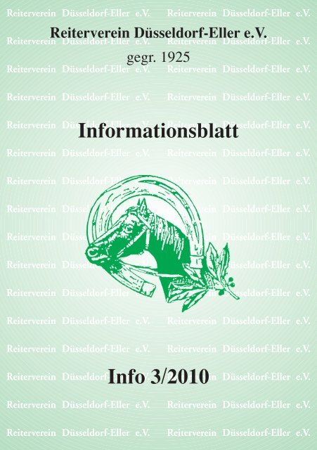Informationsblatt Info 3/2010 - Reiter Verein e.V.