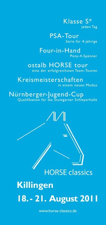 Flyer Reitturnier Killingen 18. - HORSE classics GbR