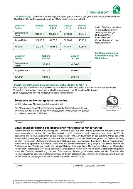 Erstantrag Lizenz FN - Reit- & Fahrverein AltÃ¶tting / MÃ¼hldorf eV