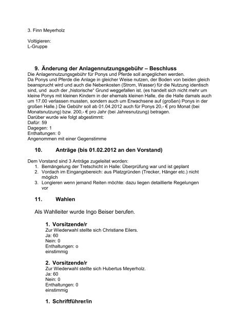 Protokoll JHV 2012.pdf - Reitverein HÃ¤nigsen