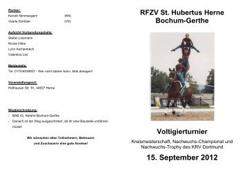 15. September 2012 - RFZV St. Hubertus Herne